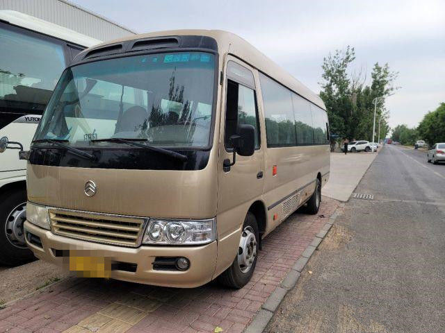 2015 anos 22 Dragon Coaster Bus dourado usado assentos, usaram Mini Bus Coaster Bus 86kw com assentos luxuosos