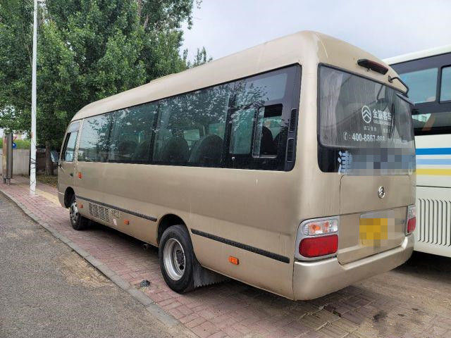 2015 anos 22 Dragon Coaster Bus dourado usado assentos, usaram Mini Bus Coaster Bus 86kw com assentos luxuosos