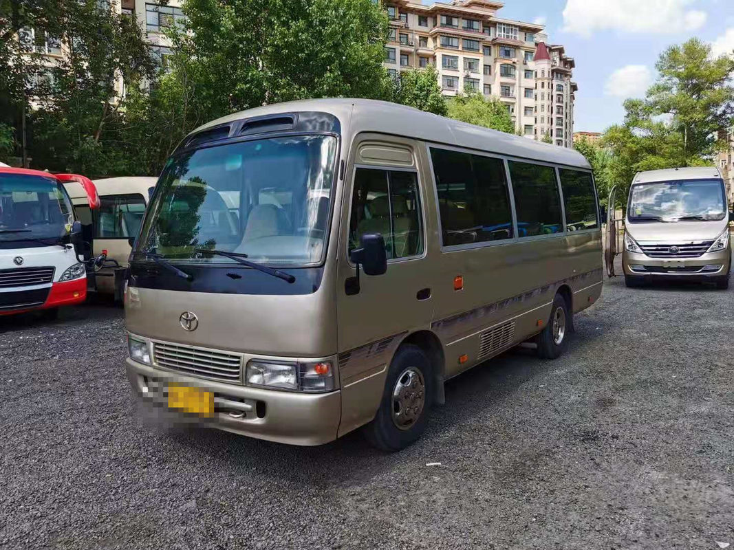 O ônibus usado 23 assentos da pousa-copos usou Mini Bus Toyota Coaster Bus com o motor de gasolina 3RZ direção da mão esquerda de 2012 anos