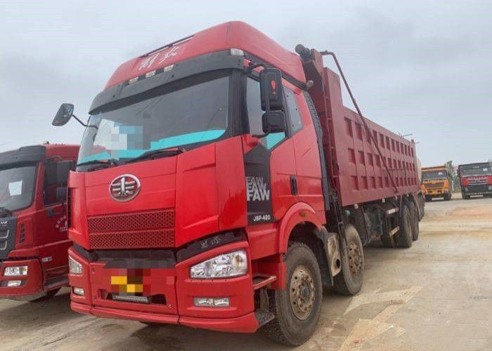 Caminhão de descarregador CA5310ZLJP66K24L6T4AE5 dos cavalos-força 8X4 8.2m do caminhão pesado 420 de mão FAW J6P de China segunda