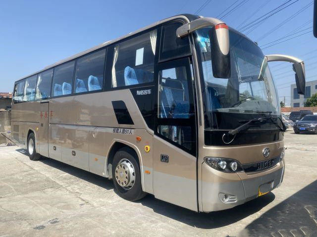 Direção usada da esquerda das portas dobro do chassi da bolsa a ar do motor da parte traseira de Bus Higer Brand KLQ6115 51seats Weichai do treinador