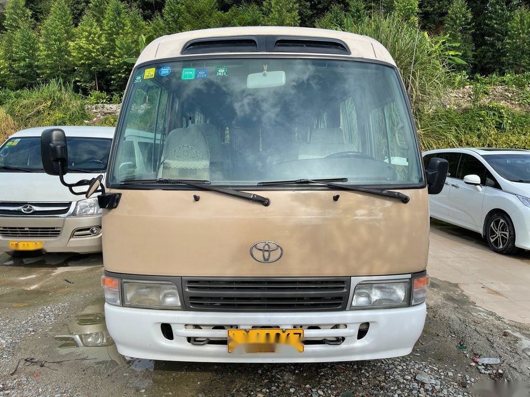 Direção esquerda usada gasolina usada tipo do mini ônibus do motor do ônibus 23-30seats 3RZ Toyota da pousa-copos de Toyota