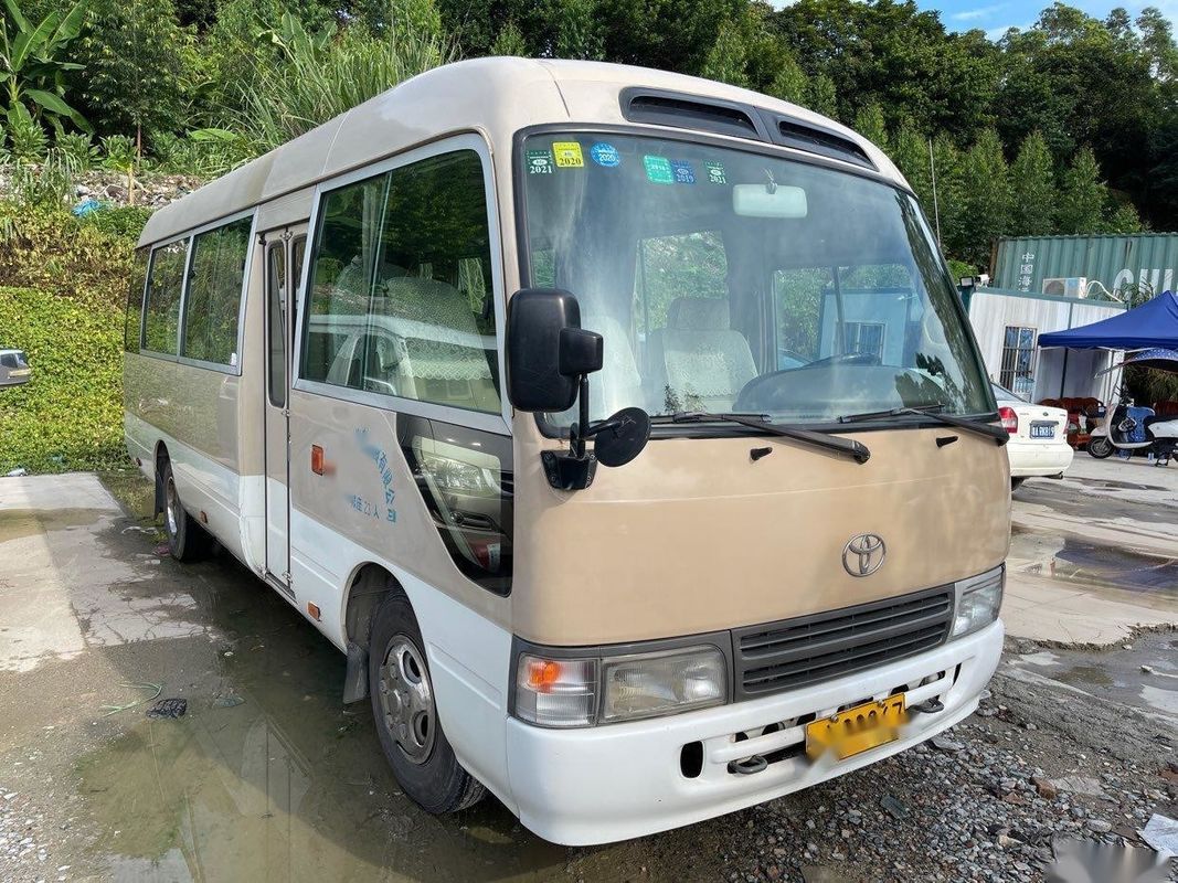 Direção esquerda usada gasolina usada tipo do mini ônibus do motor do ônibus 23-30seats 3RZ Toyota da pousa-copos de Toyota