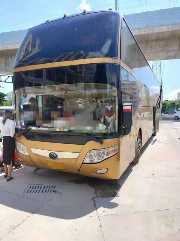 65 assentos 2010 anos usaram a direção dobro do eixo LHD do motor diesel do ônibus ZK6147D de Yutong