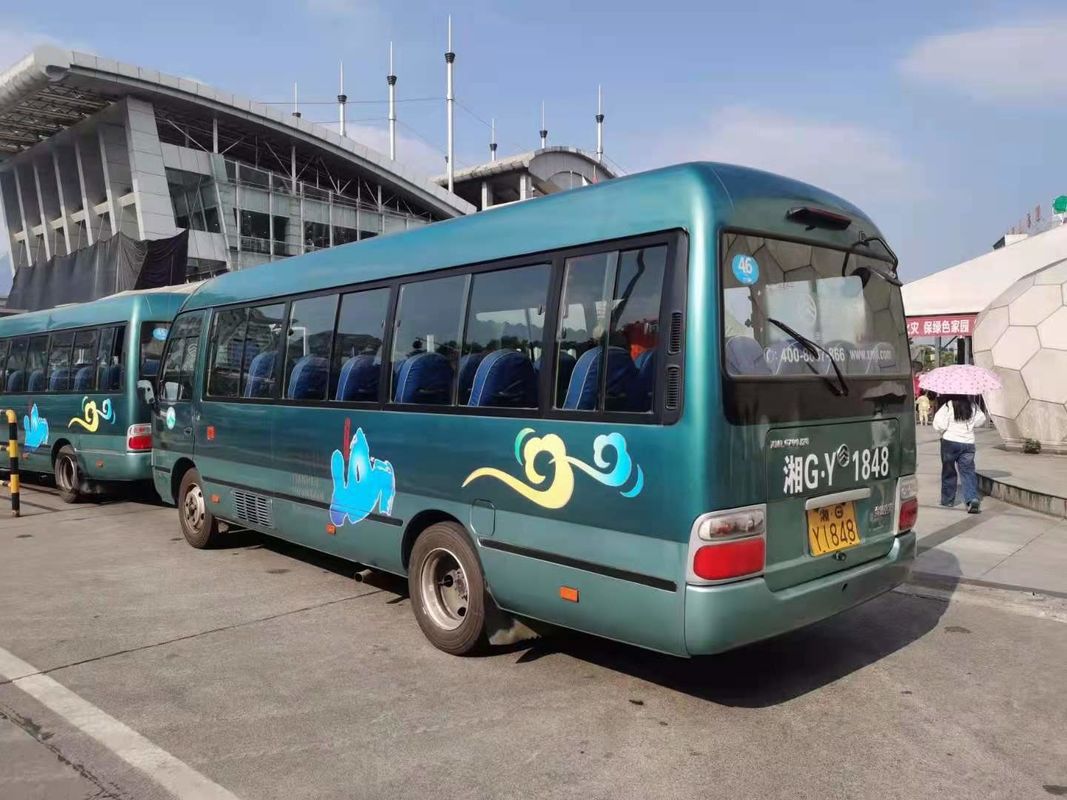 2015 anos 26 Dragon Coaster Bus dourado usado assentos, motor usado de Mini Bus Coaster Bus With Hino