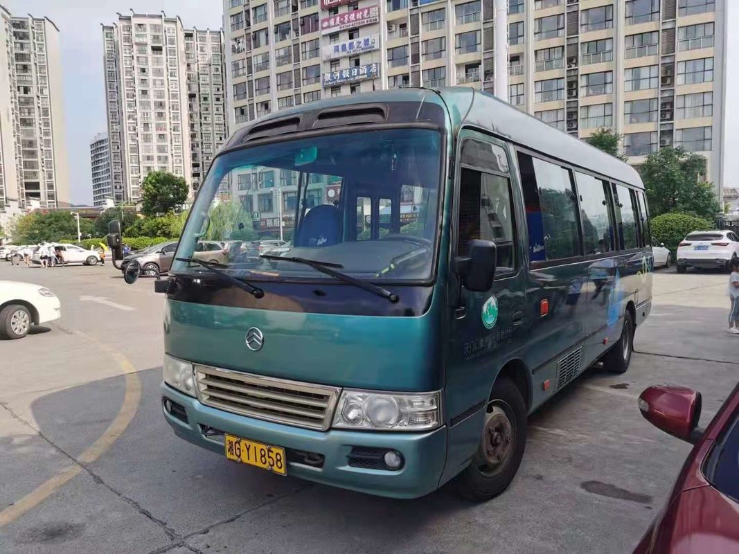 2015 anos 26 Dragon Coaster Bus dourado usado assentos, motor usado de Mini Bus Coaster Bus With Hino
