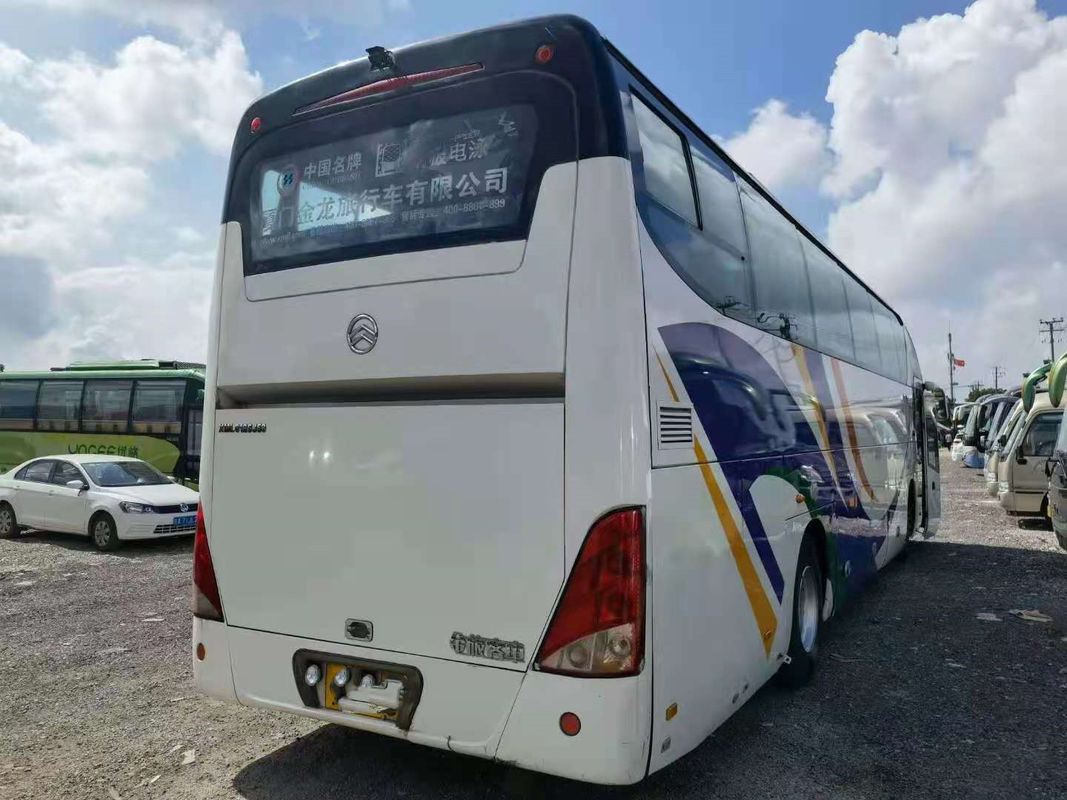 Dragon Bus dourado usado XML6125 usou portas dobro do Euro IV traseiro do motor 127kw do ônibus de excursão 55seats Yuchai