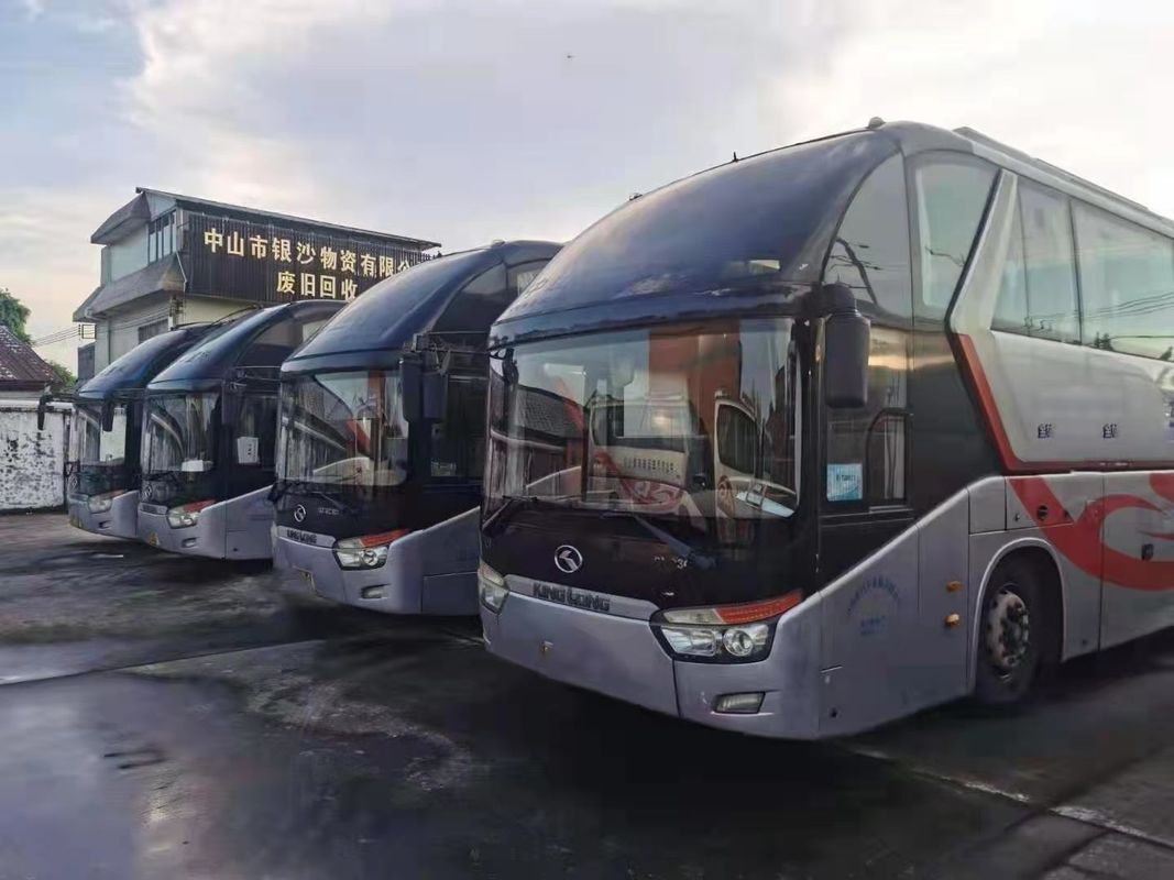 Chassi usado usado da bolsa a ar do quilômetro do ônibus de excursão dos assentos do ônibus 55 de Kinglong para-brisa dobro baixo