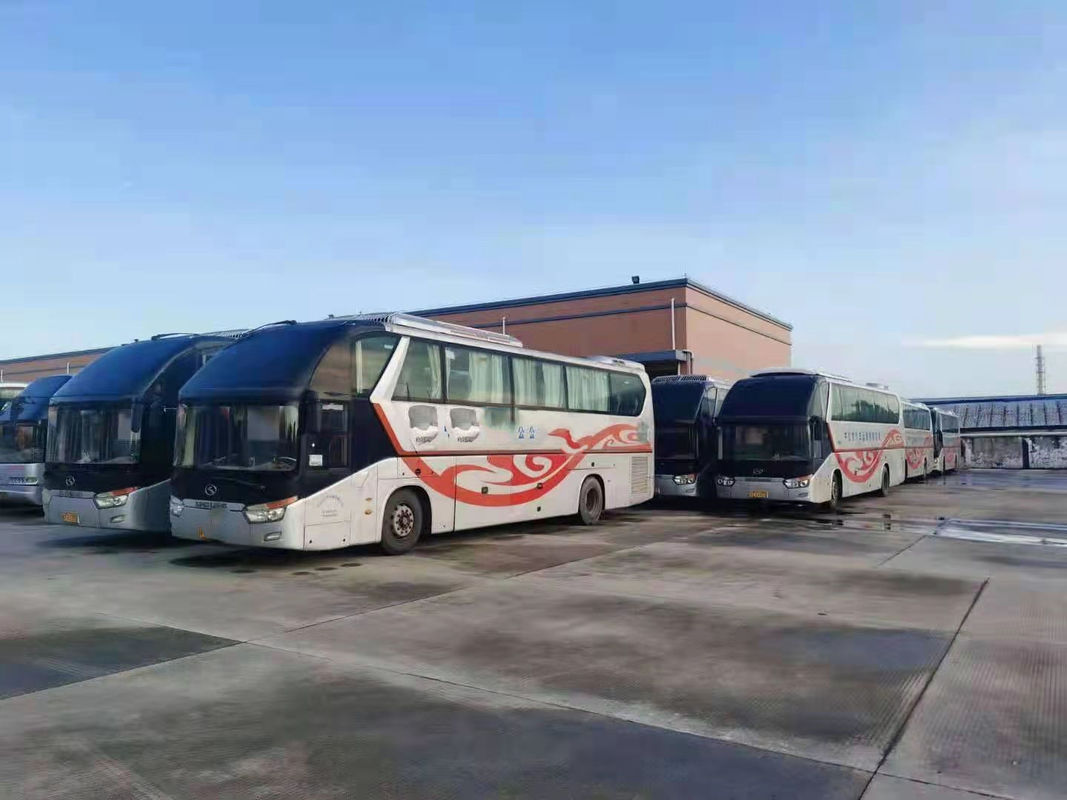 Chassi usado usado da bolsa a ar do quilômetro do ônibus de excursão dos assentos do ônibus 55 de Kinglong para-brisa dobro baixo
