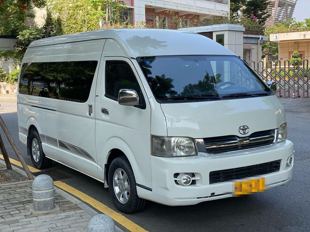 O telhado alto assentos Toyota usado gasolina Hiace de 2005 anos 13 usou Mini Bus Automatic Transmission
