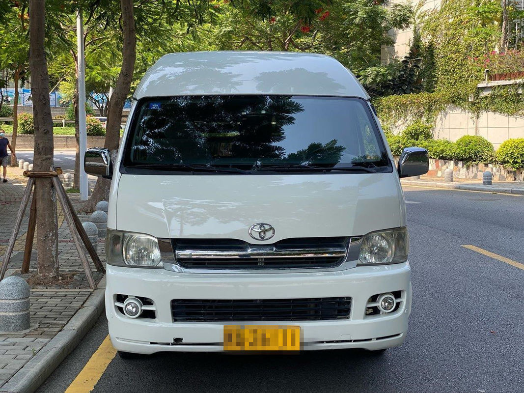 O telhado alto assentos Toyota usado gasolina Hiace de 2005 anos 13 usou Mini Bus Automatic Transmission