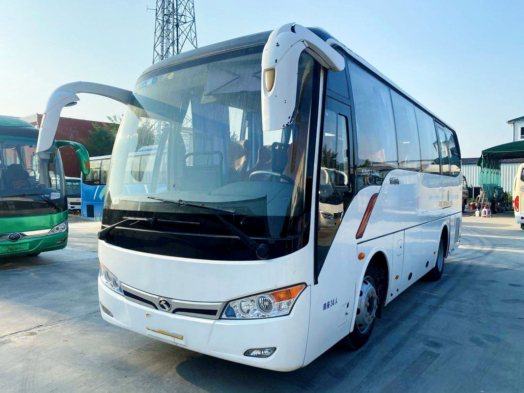 Ônibus de excursão usado Kinglong XMQ6802 usado o Euro do motor de Yuchai dos assentos do ônibus 34 5 chassis de aço de alta qualidade