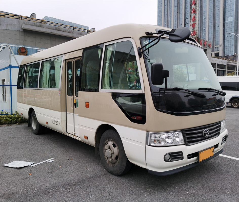 Ônibus caqui de Seater do motor 23 de Hino do ônibus da pousa-copos da mão de LHD segundo com sistema luxuoso do A/C