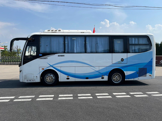 Luxo elétrico do poder da mão 48seater Yuchai de Used XMQ6802 segundo do treinador do ônibus de Kinglong