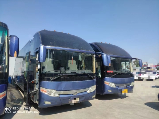 Direção luxuosa da esquerda da suspensão da mola de placa do ônibus de Used Yutong ZK6127 55seater do treinador