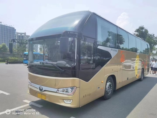 O treinador Long Used Coach do ônibus de ZK6128 Yutong transporta o motor de 54 assentos RHD/parte traseira de LHD