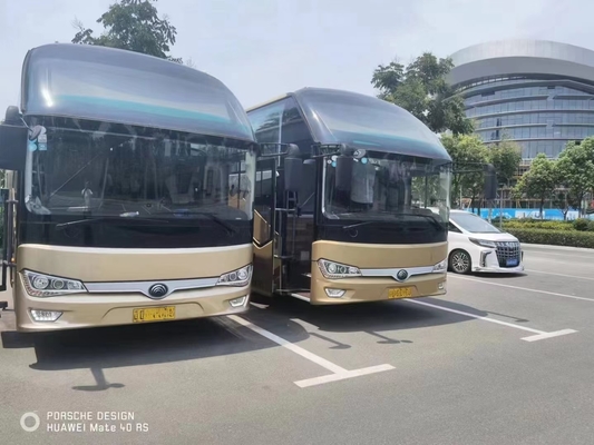 O treinador Long Used Coach do ônibus de ZK6128 Yutong transporta o motor de 54 assentos RHD/parte traseira de LHD
