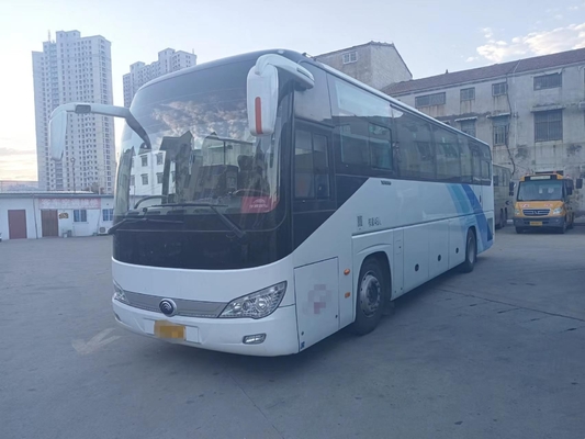 Ônibus luxuoso usado bagagem dos assentos ZK6119 Yutong do ônibus 48 com os treinadores traseiros do motor da porta média