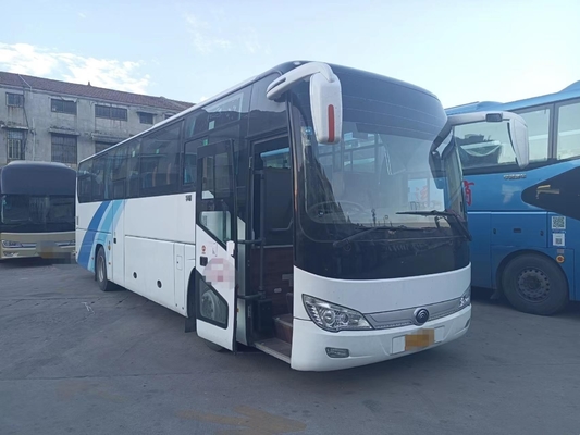 Ônibus luxuoso usado bagagem dos assentos ZK6119 Yutong do ônibus 48 com os treinadores traseiros do motor da porta média