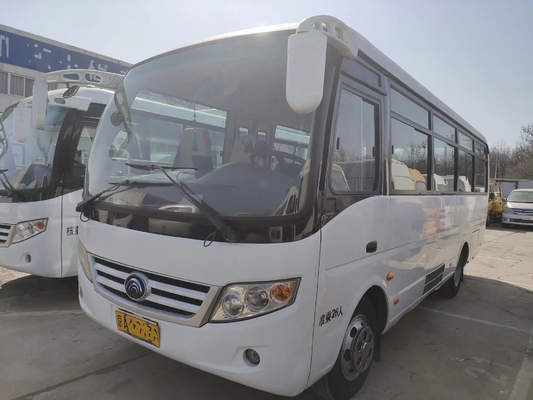 Os assentos curtos usados Front Engine Sliding Window da porta de dobradura 26 do ônibus 7 medidores entregam em segundo jovens Tong Bus ZK6720D