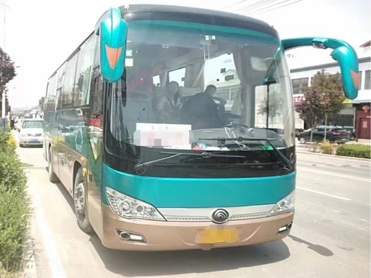 Do condicionador de ar médio da porta do passageiro dos assentos da cor verde 36 de treinadores de motor ônibus usado ZK6906 de Yutong da mão ò