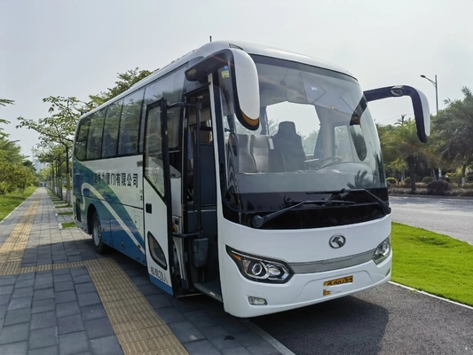 O diesel usado transporta o ônibus externo XMQ675 de Kinglong da porta de balanço de 2016 cilindros do motor 4 de Yuchai dos assentos do ano 28