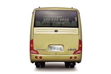 Ônibus usado 30 assentos do curso, tipo de Yutong do ônibus de turista da mão do amarelo segundo
