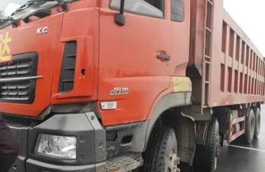 caminhões resistentes usados da cor 385HP vermelha, caminhão de descarregador da mão do diesel segundo