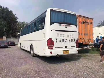 Yutong 6122 55 dos assentos segundos da mão do treinador séries do diesel LHD do ônibus assentos luxuosos de uma cor branca de 2017 anos com porta automática