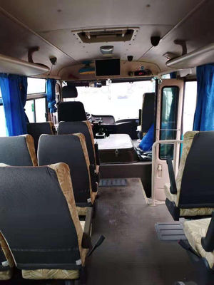 Ônibus usado usado do passageiro da mão esquerda de Front Engine Steel Chassis Euro V dos assentos de Mini Bus Yutong ZK6609D 19 movimentação diesel