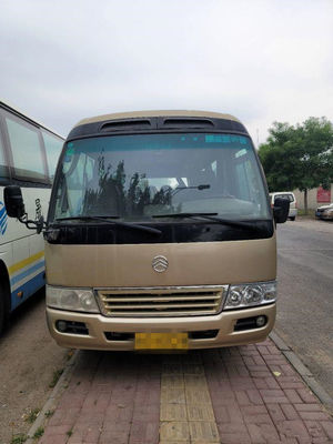 2015 anos 22 Dragon Coaster Bus dourado usado assentos, usaram Mini Bus Coaster Bus 86kw com assentos luxuosos