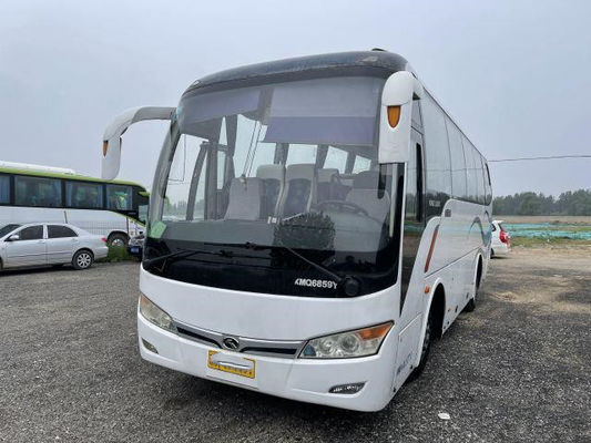 O ônibus usado XMQ6859 37 de Kinglong assenta o ônibus de excursão usado do Euro do motor da parte traseira de Yuchia da porta do chassi único III de aço