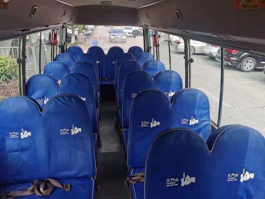 2015 anos 26 Dragon Coaster Bus dourado usado assentos, motor usado de Mini Bus Coaster Bus With Hino