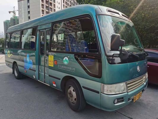 2015 anos 26 Dragon Coaster Bus dourado usado assentos, motor usado de Mini Bus Coaster Bus With Hino