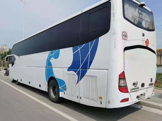 Chassi de aço usado da única porta do ônibus ZK6127 da mão de segundo do motor da parte traseira de Weichai dos assentos do ônibus 55 de Yutong