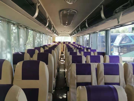Yutong amarelo usou portas diesel do A/C dois do apoio do ônibus ZK6122 61 Seat LHD da viagem