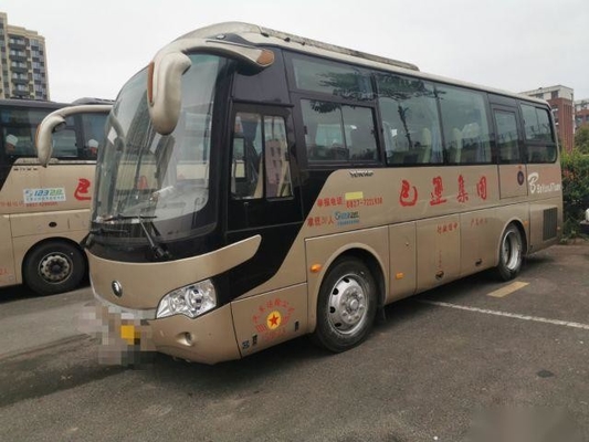 147kw o turismo Yutong usou ônibus do passageiro da movimentação da mão esquerda dos assentos do ônibus 35 da pousa-copos