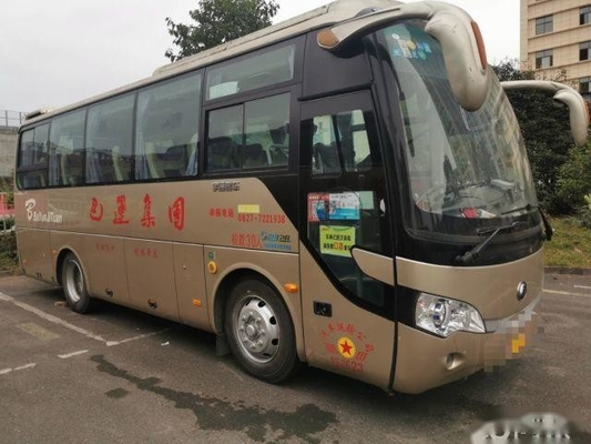 147kw o turismo Yutong usou ônibus do passageiro da movimentação da mão esquerda dos assentos do ônibus 35 da pousa-copos