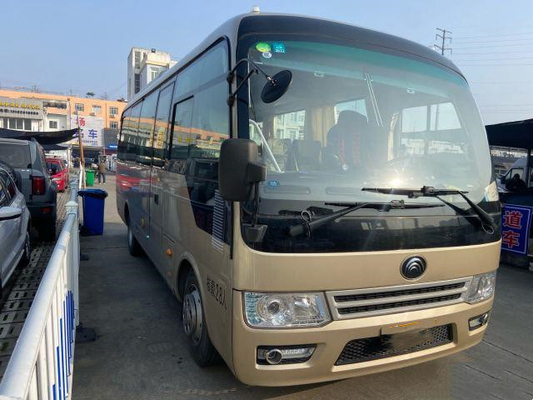 A segunda mão Yutong ZK6728 transporta o motor dourado usado de Yuchai da cor transporta o treinador de 28 passageiros Bus In 2019 anos