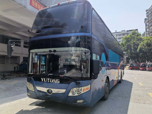 Yutong ZK6127 usou o ônibus luxuoso da segunda mão do chassi da bolsa a ar das portas de Bus 53seats dois do treinador