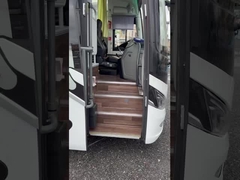 Luxo autocarro usado K6906 azul A/C Diesel motor folha 39 assentos Suspensão de mola longa distância